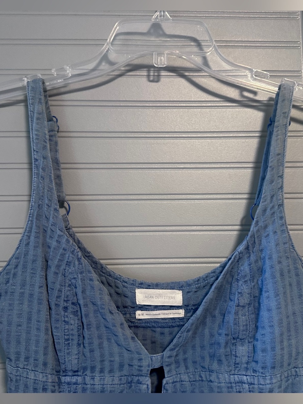 UO Why Not Seersucker Mini Dress Sz. M - Picture 7 of 14